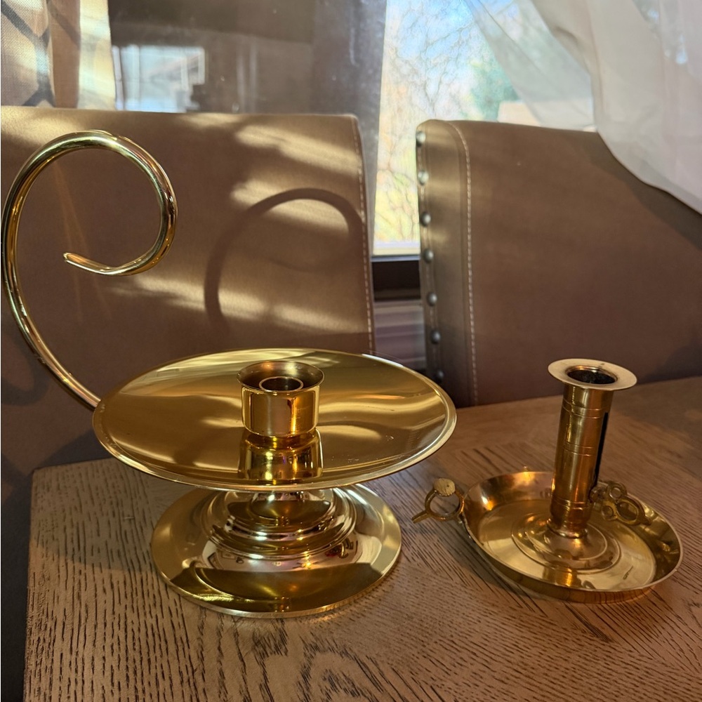Baldwin vintage brass candle holder set made in usa